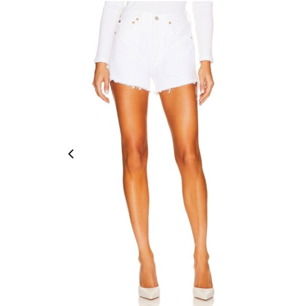 Citizens of Humanity‎ Marlow White Denim Shorts High Rise Raw Hem 29 996-3006